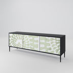 HELIX DANCE Móvel de TV com 3 Portas em Acabamento Preto