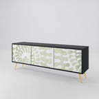 HELIX DANCE Móvel de TV com 3 Portas em Acabamento Preto