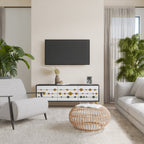 VIVID TONE Móvel de TV com 3 Portas em Acabamento Preto