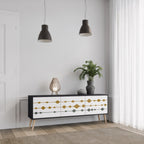 VIVID TONE Móvel de TV com 3 Portas em Acabamento Preto