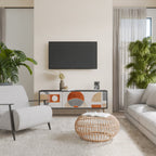 SPACE AROUND Móvel de TV com 3 Portas em Acabamento Preto