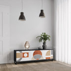 CIRCLE RHYTM Móvel de TV com 3 Portas em Acabamento Preto