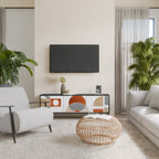 CIRCLE RHYTM Móvel de TV com 3 Portas em Acabamento Preto