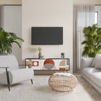 CIRCLE RHYTM Móvel de TV com 3 Portas em Acabamento Preto