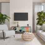 KANAGAWA BEAUTY Móvel de TV com 3 Portas em Acabamento Preto