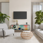 KANAGAWA BEAUTY Móvel de TV com 3 Portas em Acabamento Preto