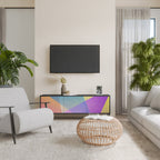 BRIGHT GEOMETRY Móvel de TV com 3 Portas em Acabamento Preto