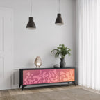 IRREGULAR PINK Móvel de TV com 3 Portas em Acabamento Preto