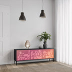 IRREGULAR PINK Móvel de TV com 3 Portas em Acabamento Preto