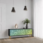 IRREGULAR BLUE Móvel de TV com 3 Portas em Acabamento Preto