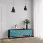 COLLECTIVE STREAM Móvel de TV com 3 Portas em Acabamento Preto