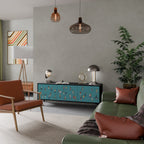 COLLECTIVE STREAM Móvel de TV com 3 Portas em Acabamento Preto