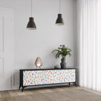 ENERGETIC SPOTS 3-Door TV Stand in Black Finish