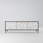 ENERGETIC SPOTS 3-Door TV Stand in Black Finish