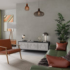 THAI GRAY Móvel de TV com 3 Portas em Acabamento Preto