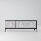 THAI GRAY Móvel de TV com 3 Portas em Acabamento Preto