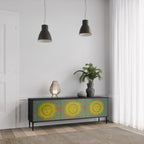 SUNSHINE EULOGY Móvel de TV com 3 Portas em Acabamento Preto