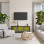 SUNSHINE EULOGY Móvel de TV com 3 Portas em Acabamento Preto