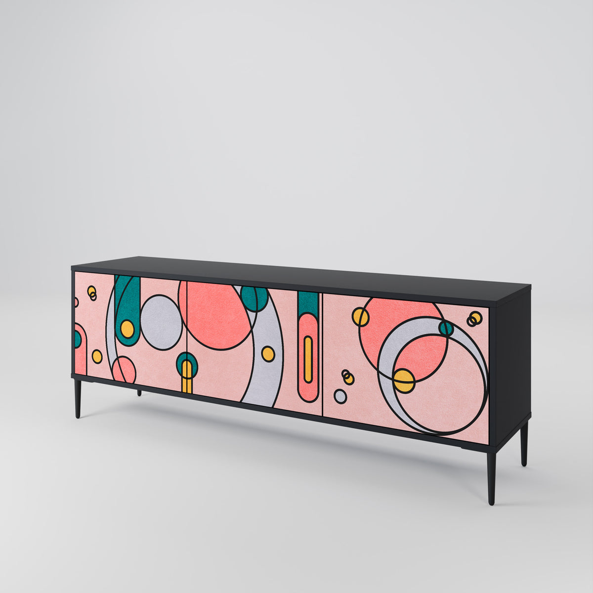 GOSSAMER ECHOES 3-Door TV Cabinet