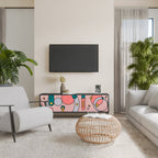 GOSSAMER ECHOES Móvel de TV com 3 Portas em Acabamento Preto