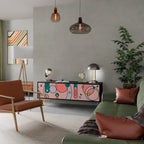 GOSSAMER ECHOES Móvel de TV com 3 Portas em Acabamento Preto