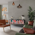 GOSSAMER ECHOES Móvel de TV com 3 Portas em Acabamento Preto