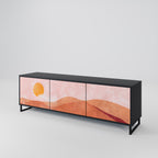 LUMINOUS SUNLIGHT Móvel de TV com 3 Portas em Acabamento Preto