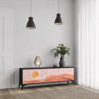 LUMINOUS SUNLIGHT Móvel de TV com 3 Portas em Acabamento Preto