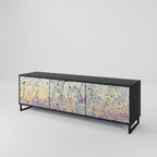 MOSAIC OF COLORS Móvel de TV com 3 Portas em Acabamento Preto