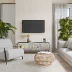 MOSAIC OF COLORS Móvel de TV com 3 Portas em Acabamento Preto