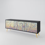 MOSAIC OF COLORS Móvel de TV com 3 Portas em Acabamento Preto