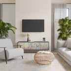 MOSAIC OF COLORS Móvel de TV com 3 Portas em Acabamento Preto