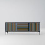 LINEOUT SPECTRUM Móvel de TV com 3 Portas em Acabamento Preto