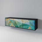 SPECTRUM SPLENDOR Móvel de TV com 3 Portas em Acabamento Preto