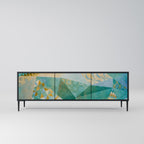 SPECTRUM SPLENDOR Móvel de TV com 3 Portas em Acabamento Preto