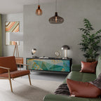 SPECTRUM SPLENDOR Móvel de TV com 3 Portas em Acabamento Preto