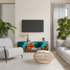 CIRCULAR RHAPSODY Móvel de TV com 3 Portas em Acabamento Preto