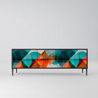 CIRCULAR RHAPSODY Móvel de TV com 3 Portas em Acabamento Preto