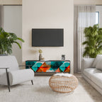 CIRCULAR RHAPSODY Móvel de TV com 3 Portas em Acabamento Preto