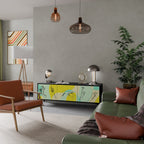 BODY LANGUAGE Móvel de TV com 3 Portas em Acabamento Preto