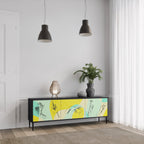 BODY LANGUAGE Móvel de TV com 3 Portas em Acabamento Preto