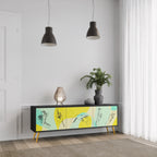 BODY LANGUAGE Móvel de TV com 3 Portas em Acabamento Preto