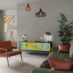 BODY LANGUAGE Móvel de TV com 3 Portas em Acabamento Preto