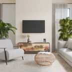 GEOMETRIC FUSION Móvel de TV com 3 Portas em Acabamento Preto