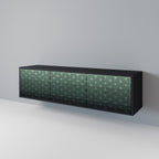 ORNAMENTAL GLIMMER Móvel de TV com 3 Portas em Acabamento Preto