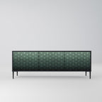 ORNAMENTAL GLIMMER Móvel de TV com 3 Portas em Acabamento Preto