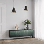 ORNAMENTAL GLIMMER Móvel de TV com 3 Portas em Acabamento Preto