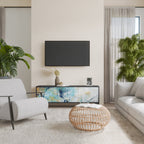 ABSTRACT THOUGHTS Móvel de TV com 3 Portas em Acabamento Preto