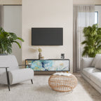 ABSTRACT THOUGHTS Móvel de TV com 3 Portas em Acabamento Preto