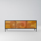 STRENGTHENING RELATION Móvel de TV com 3 Portas em Acabamento Preto